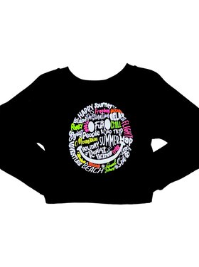 Flowers by Zoe Happy Face Words Sweatshirt