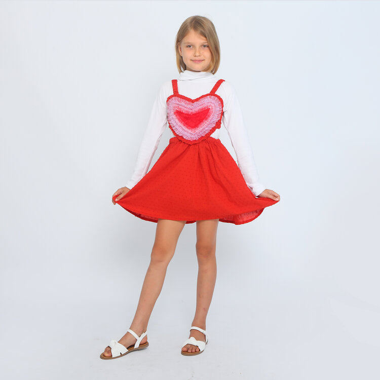 Swiss Dot Heart Dress