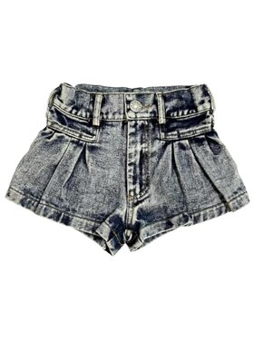 Tweenstyle Pleated Front Denim Short