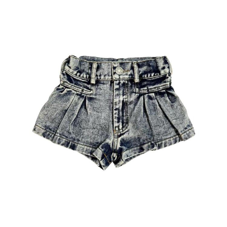 Tweenstyle Pleated Front Denim Short