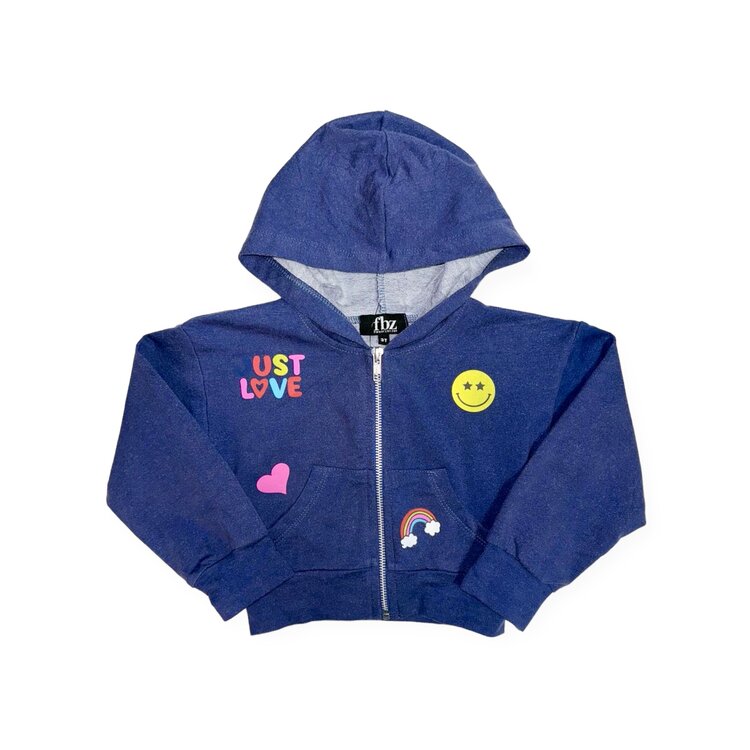 Flowers by Zoe Just Love Zip Hoodie