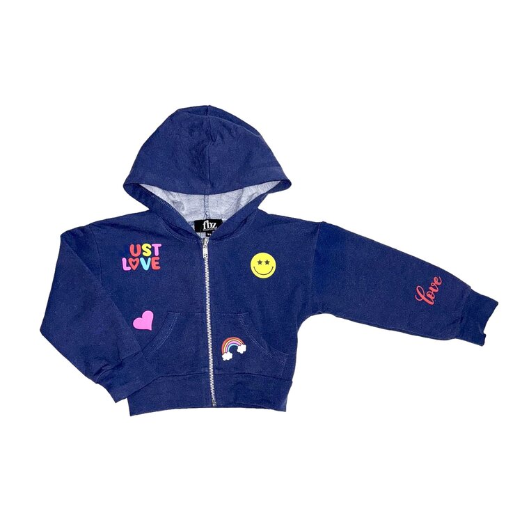 Flowers by Zoe Just Love Zip Hoodie