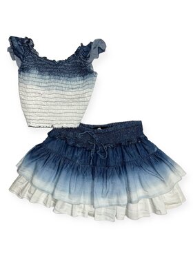 Flowers by Zoe Ombre Denim Skirt Set