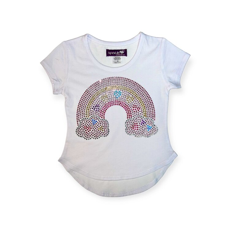 Sparkle by Stoopher Heart Rainbow SS Tee