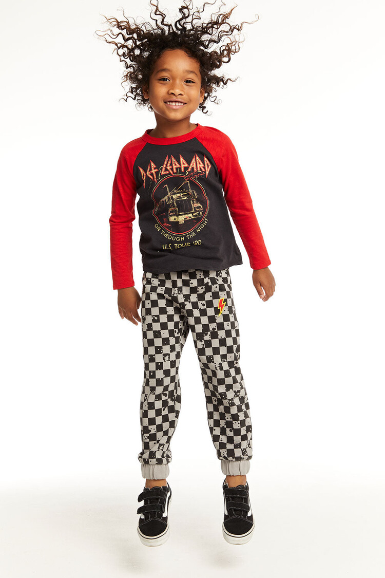 Chaser Lightning Splatter Checker Joggers