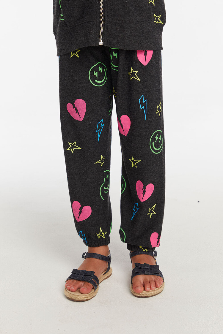 Chaser Neon Hearts & Smiles Jogger