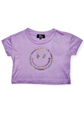 Flowers by Zoe Happy Face Rhinestone Tee