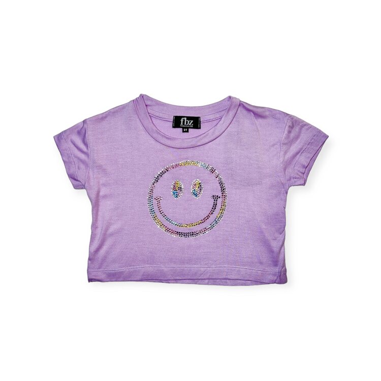 Flowers by Zoe Happy Face Rhinestone Tee