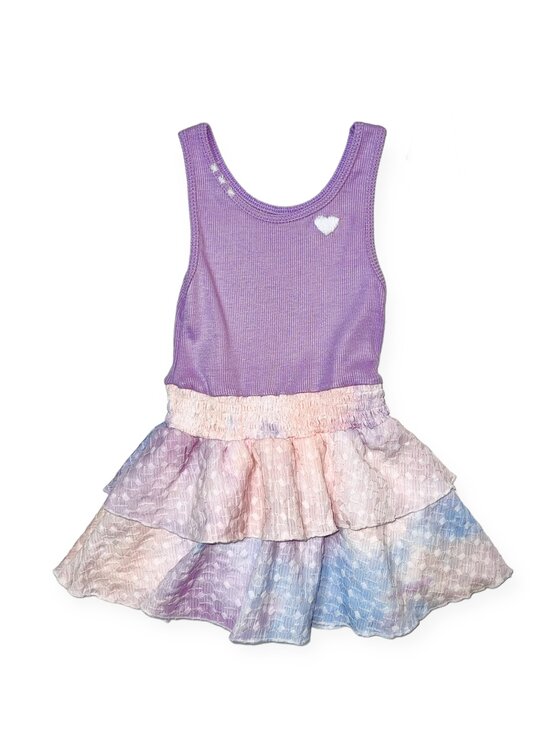 Rainbow Mesh Twofer Dress - Calakids