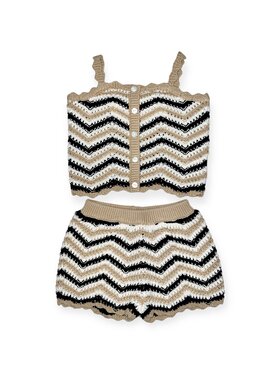 Design History Fawn Crochet Short Set