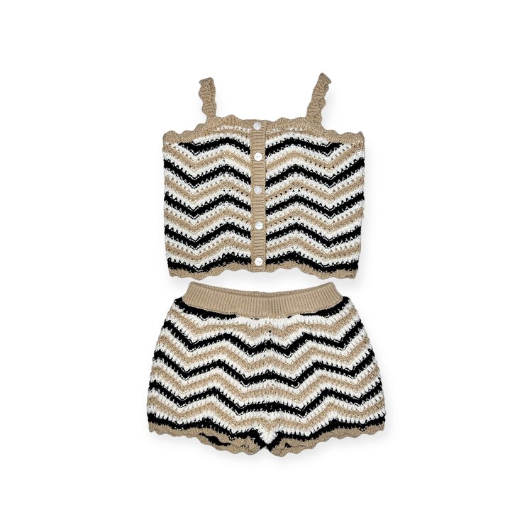 Design History Fawn Crochet Short Set