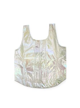 Flowers by Zoe Iridescent Pleather Corset Top