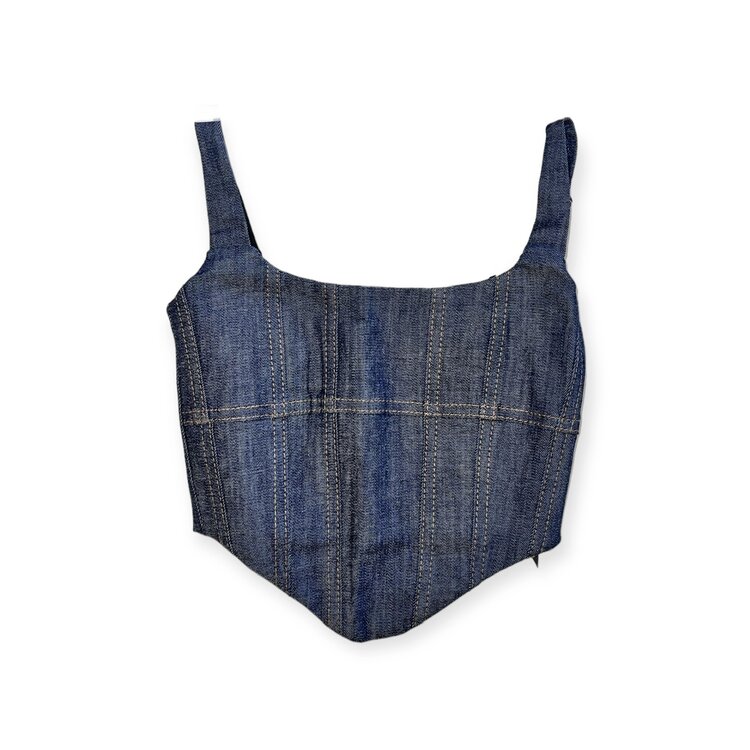 If So Denim Corset Top