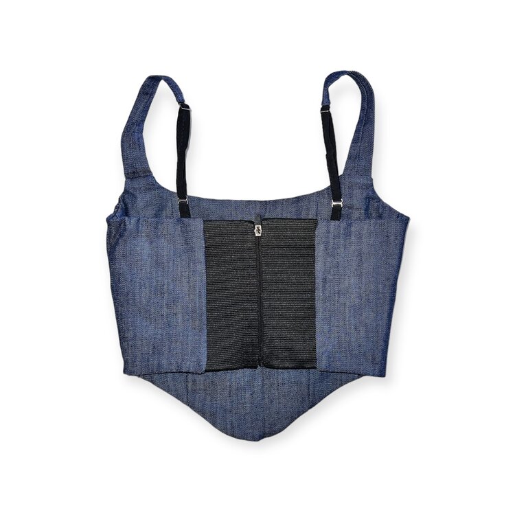If So Denim Corset Top