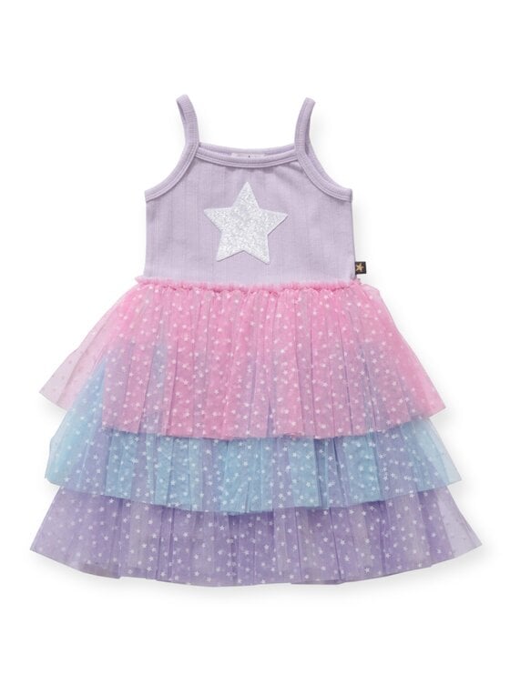 Rainbow Mesh Twofer Dress - Calakids