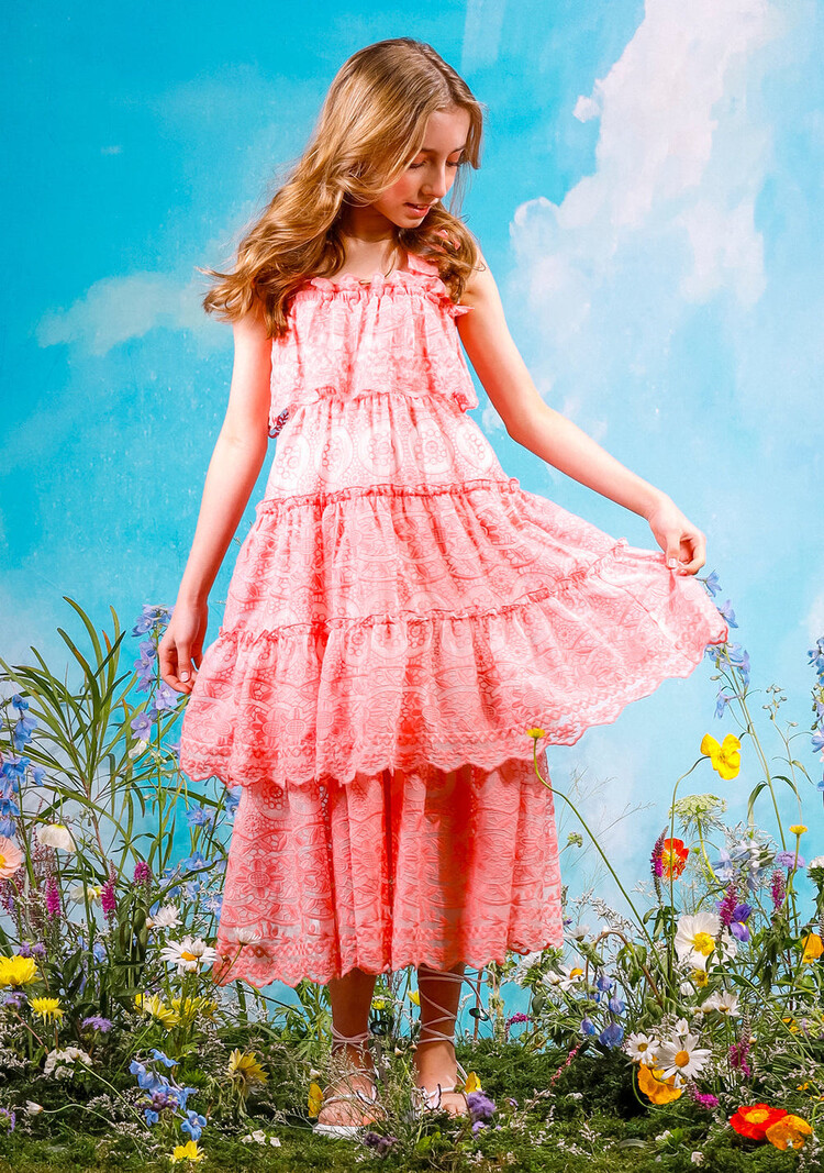 Marlo Kids Juniper Embroidered Maxi Dress