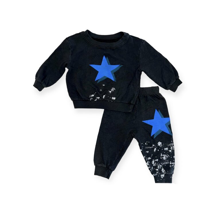 Californian Vintage Splatter Infant Pullover Set