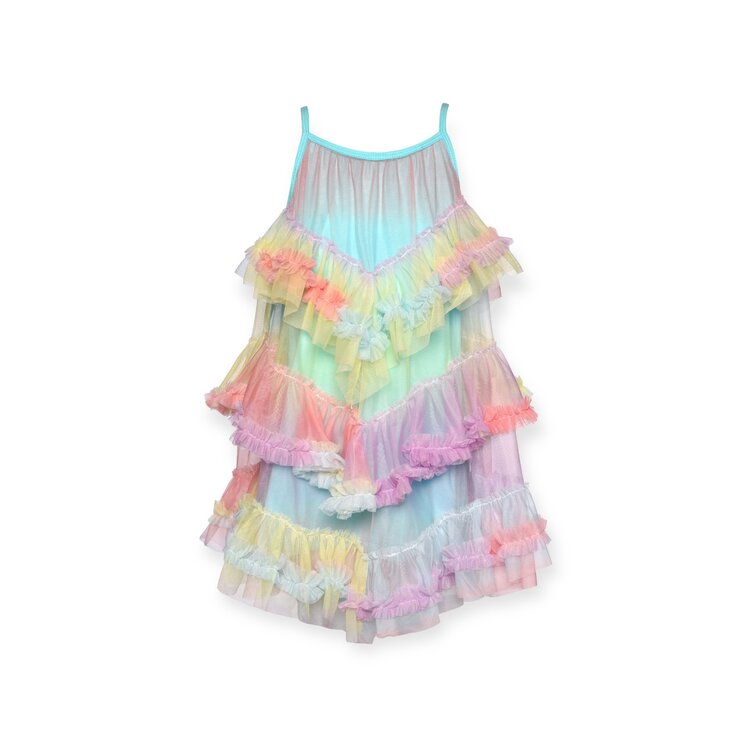 Sara Sara 3 Tier Rainbow Tutu Dress