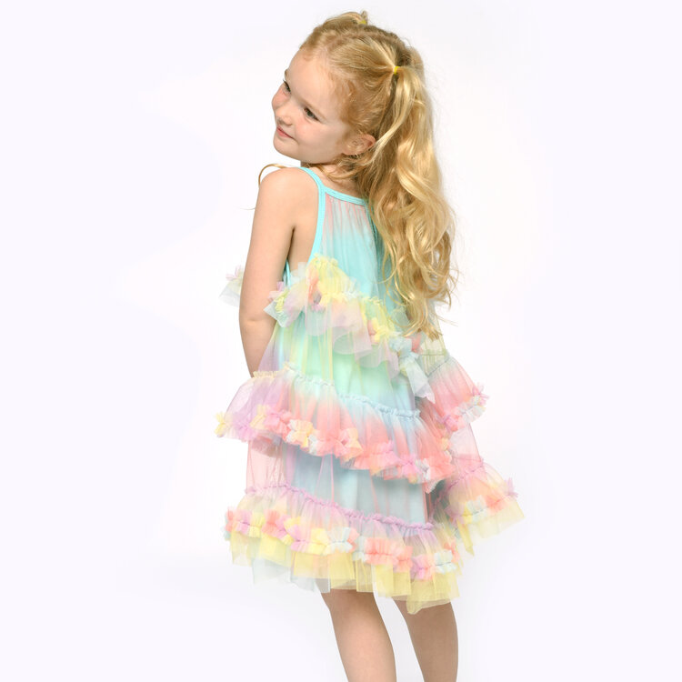 Sara Sara 3 Tier Rainbow Tutu Dress