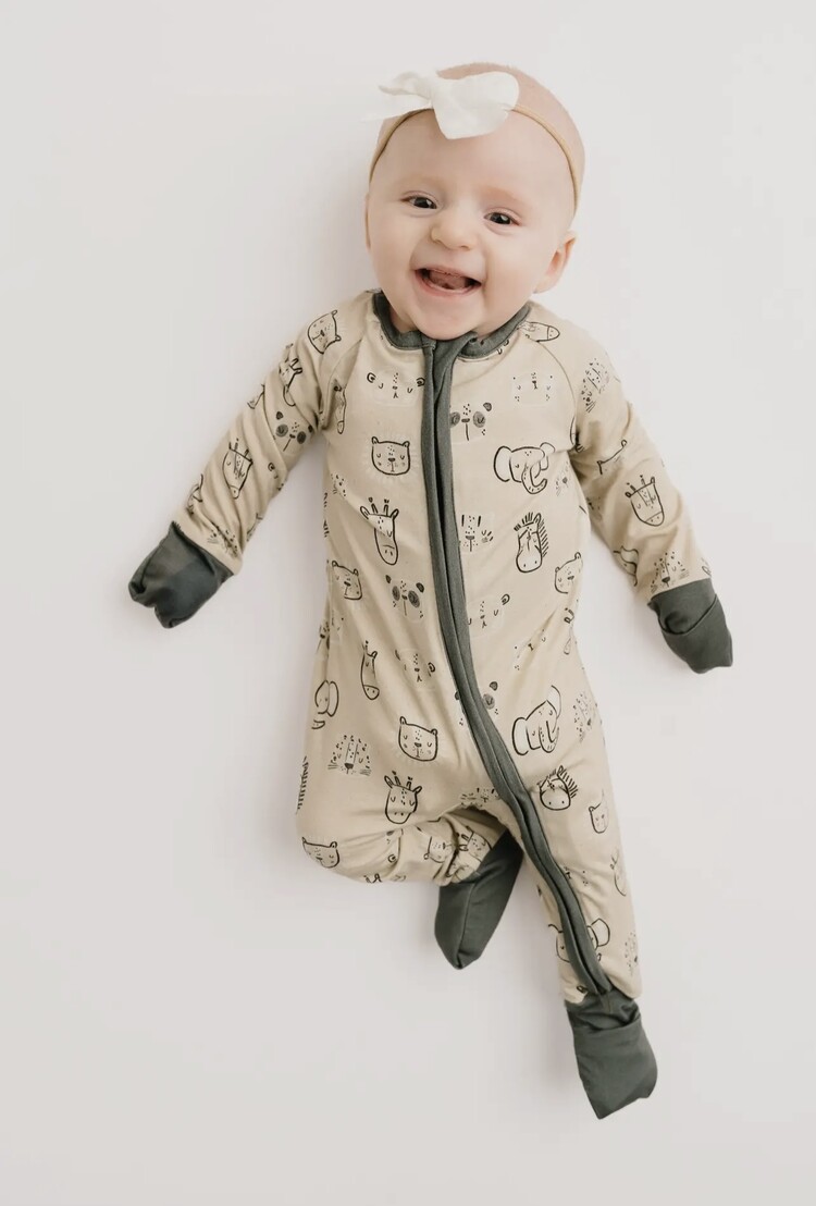 Little One Doodle Animals Bamboo Sleeper