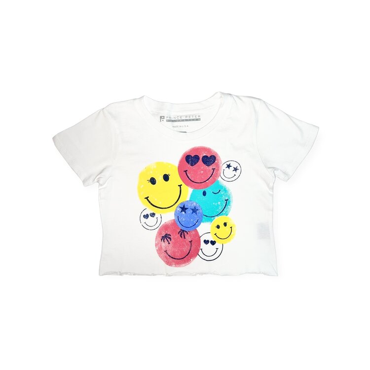 Prince Peter Many Happy Faces Crop Tee