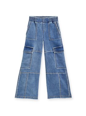 Tractr Knit Denim Cargo Lounge Pant