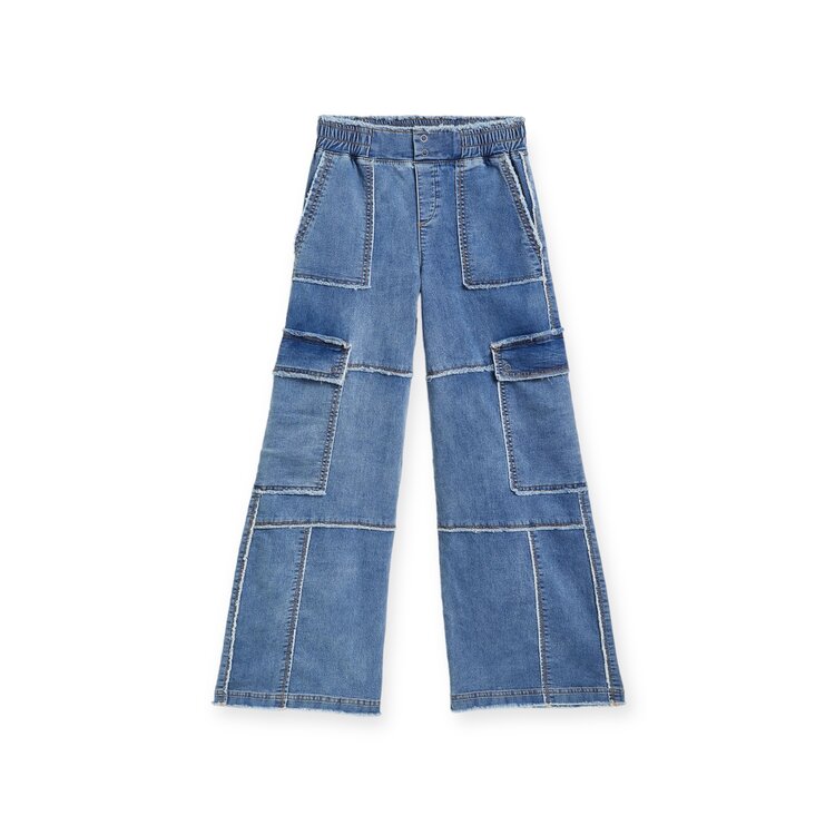 Tractr Knit Denim Cargo Lounge Pant