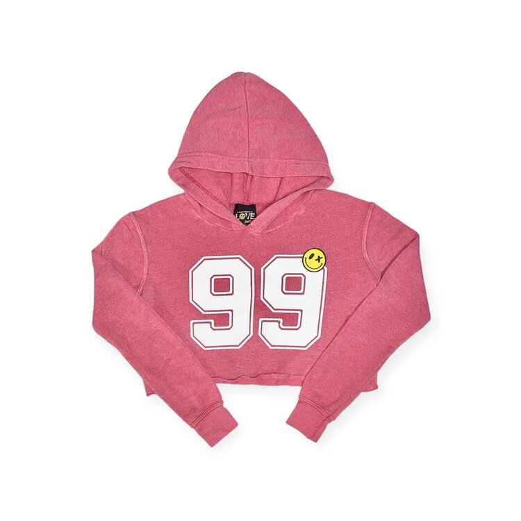 Love Junkie 99 Smiles Fleece Cropped Hoodie