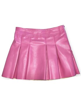 Flowers by Zoe Pleated Faux Leather Skort
