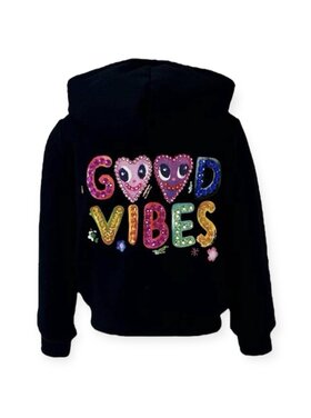 Lola and the Boys Good Vibes Zip Hoodie