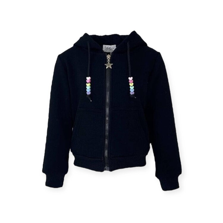 Lola and the Boys Good Vibes Zip Hoodie