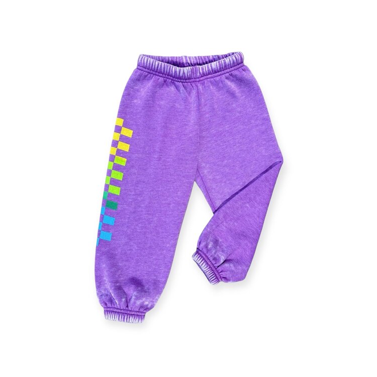 Rowdy Sprout Rainbow Check Sweatpant