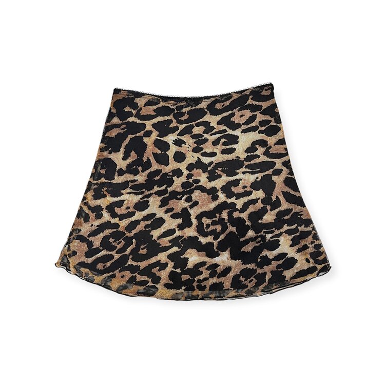 Cheryl Creations Kids Mila Leopard Mesh Bow Skirt