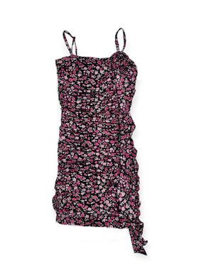 Flowers by Zoe Floral Ruched Ruffle Dress