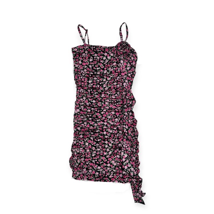 Flowers by Zoe Floral Ruched Ruffle Dress