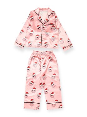 Mini Dreamers Santa Satin Lounge Set