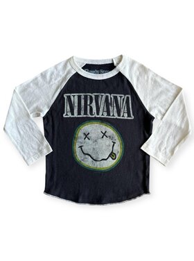 Rowdy Sprout Nirvana Smiley LS Raglan