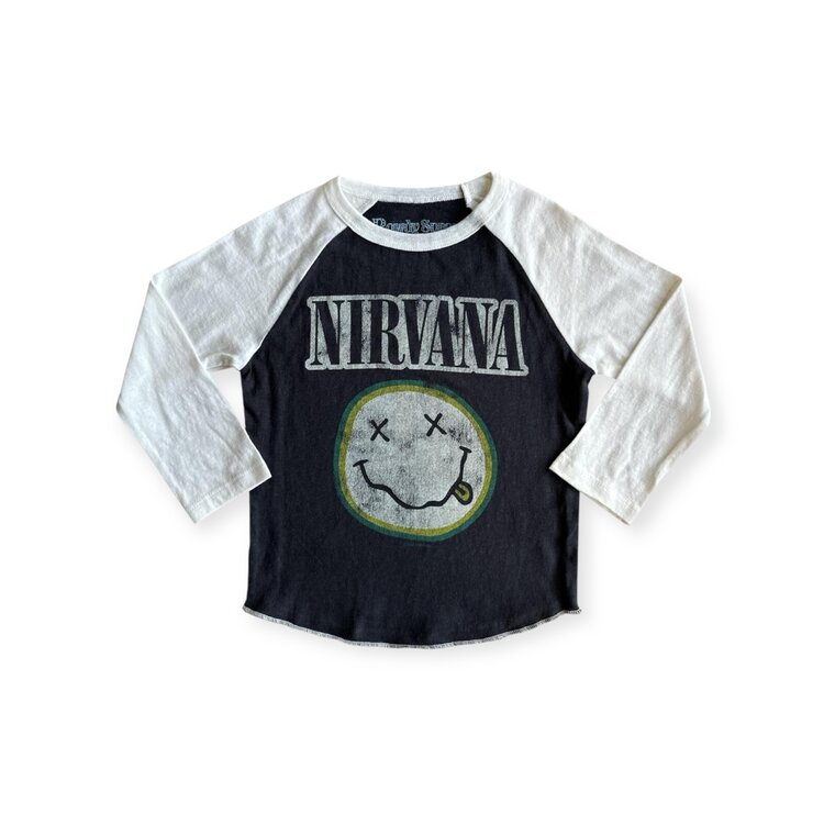 Rowdy Sprout Nirvana Smiley LS Raglan
