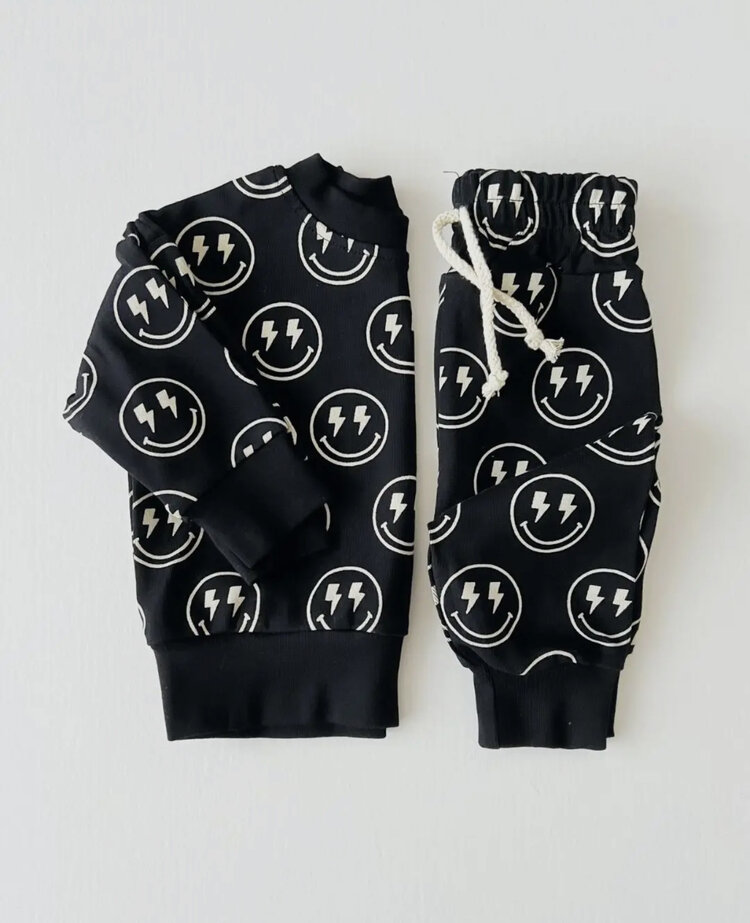 Lucky Panda Kids Electric Smiley Jogger Set