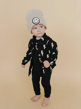 Lucky Panda Kids Black Bolts Shacket