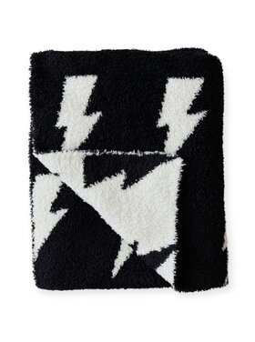 Lucky Panda Kids Lightning Bolt Fuzzy Baby Blanket