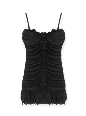 Katie J NYC Bobbi Mesh Ruffle Dress