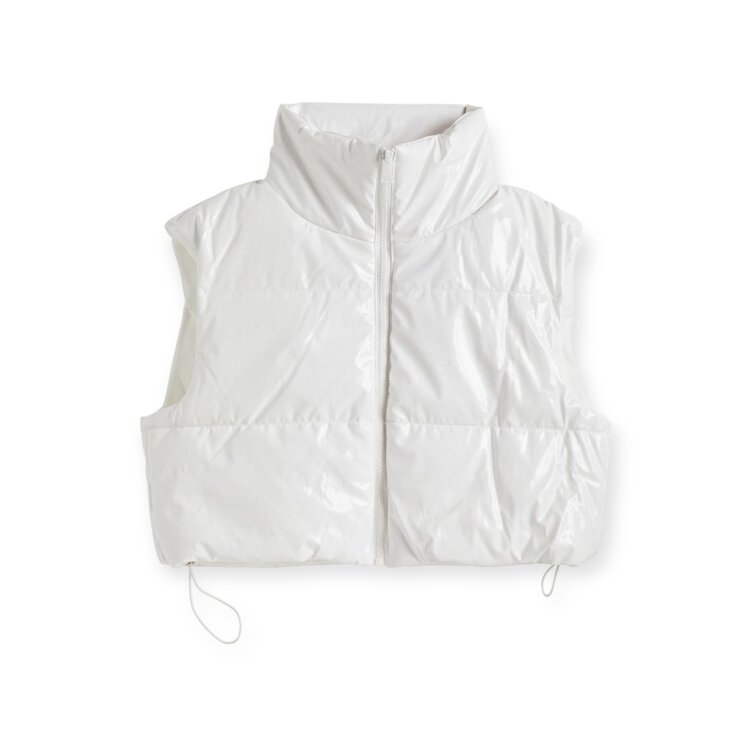 Tractr Cropped Puffer Vest