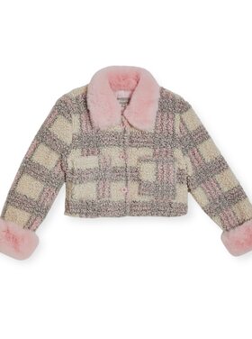 Tractr Fur Collar Sherpa Trucker Jacket