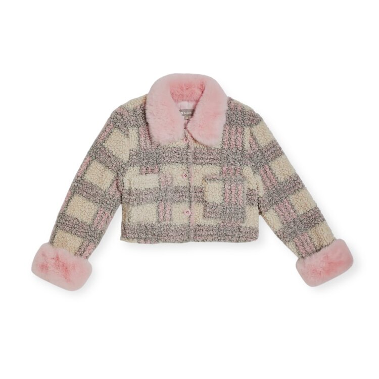 Tractr Fur Collar Sherpa Trucker Jacket