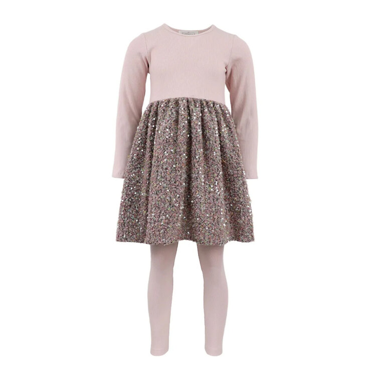 Dollfaced Kids Winter Rose Dress Legging Set *