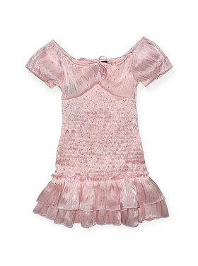 Flowers by Zoe Sparkle Chiffon Smock Dress