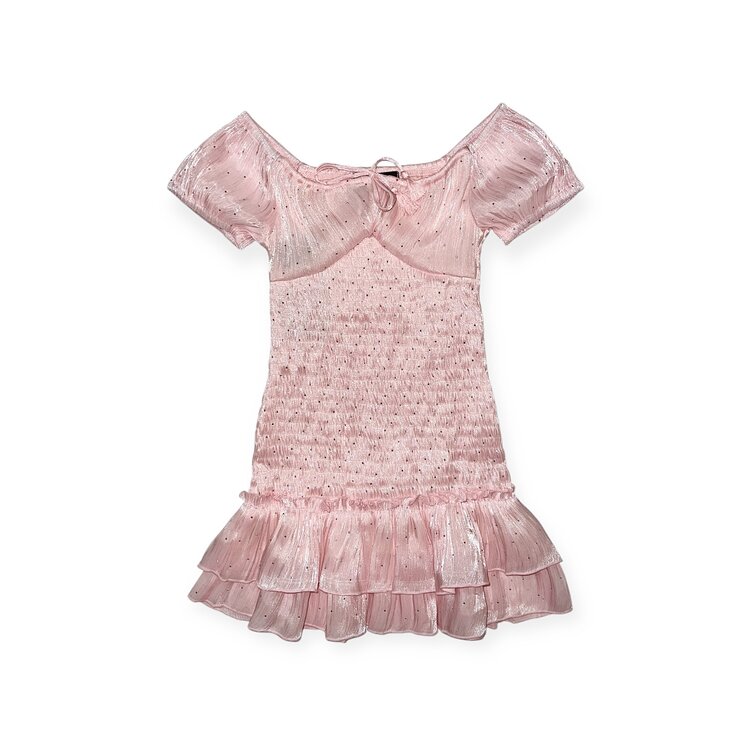 Flowers by Zoe Sparkle Chiffon Smock Dress