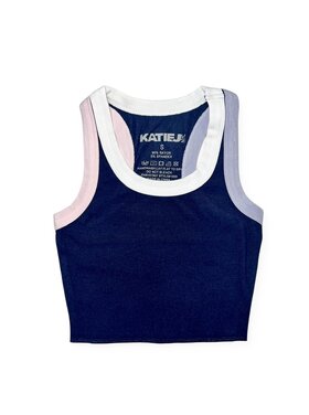 Katie J NYC Livi Contrast Trim Crop Tank