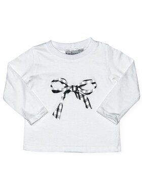 Firehouse Gingham Bow Infant LS Tee